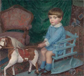 Boy with a Toy Horse